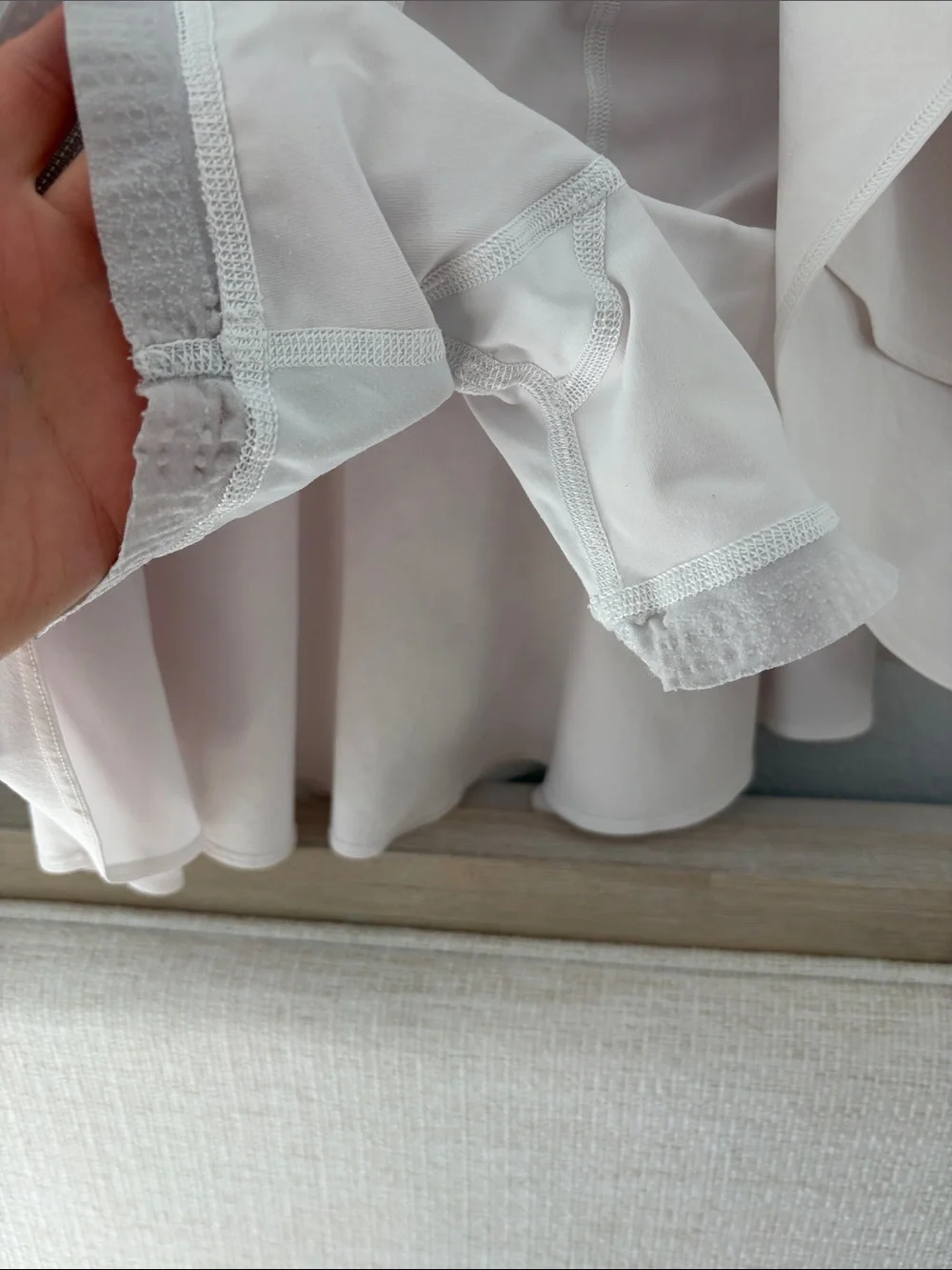lululemon athletica wornout white layered skater skirt